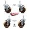 Service Caster 4 Inch High Temp Phenolic Wheel Swivel 10mm Threaded Stem Caster Brake, 2PK SCC-TS20S414-PHRHT-M1015-2-TLB-2 - alternate 4